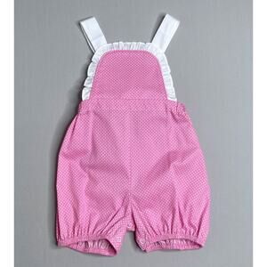 NWT Lullaby Set Pink & White Polka Dot Margaux Bubble Romper w/Back Bow Girls 2T